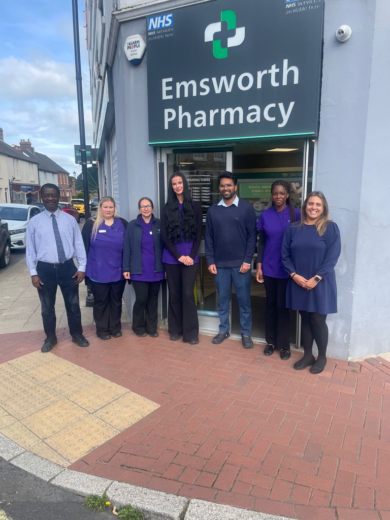 The team outside Emsworth Pharmacy