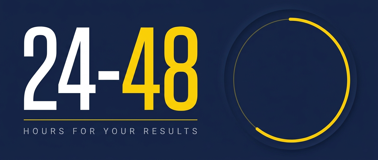 Blood test results are typically available within 24 to 48 hours at Southdowns Pharmacy.